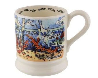 Emma BRIDGEWATER Pottery River & Shore SALT WATER 1/2 Pint Mug 1st Q Unused