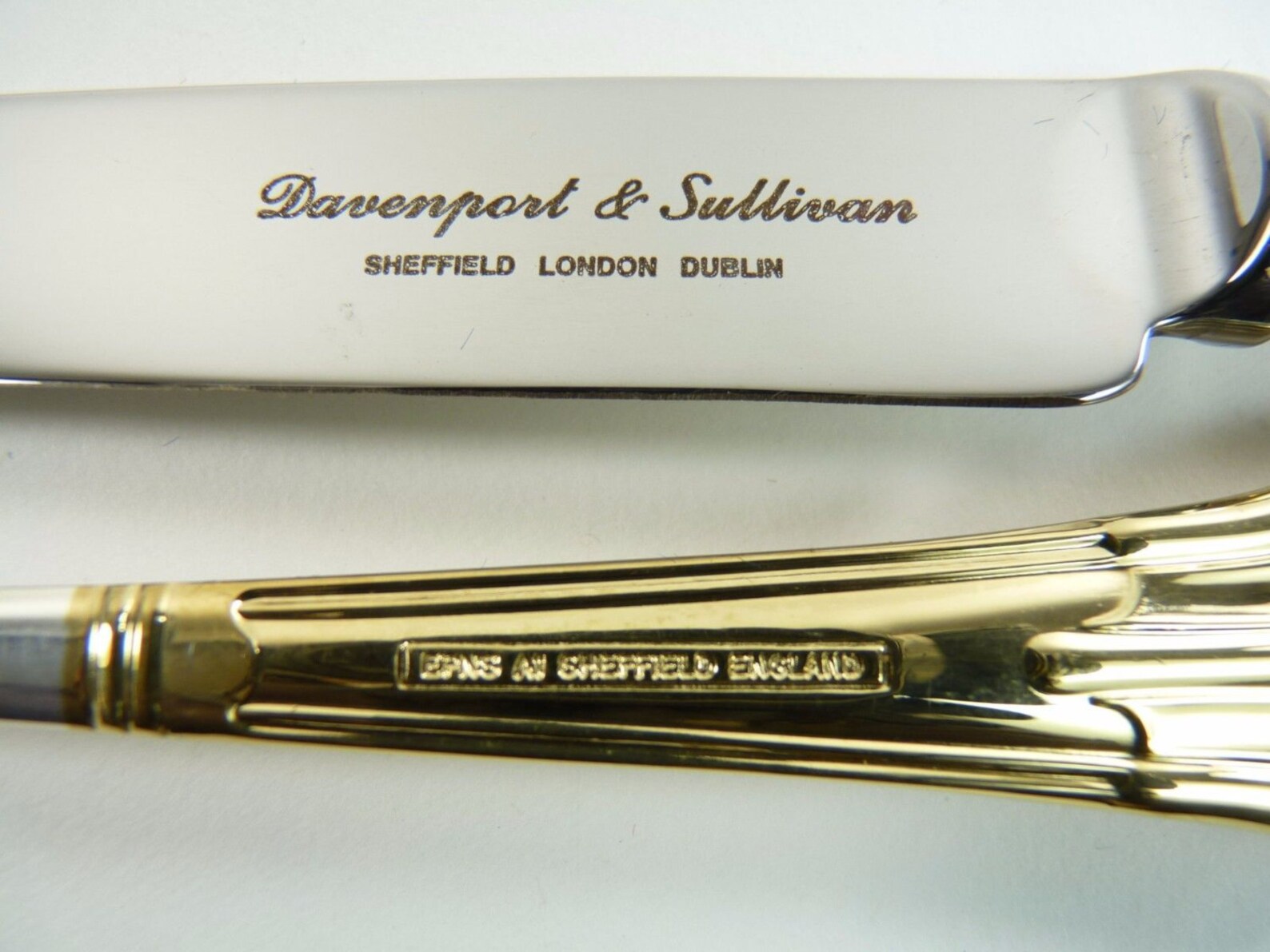 INKERMAN Silver Plate ALBANY Gold Dessert Knife / Knives Etsy