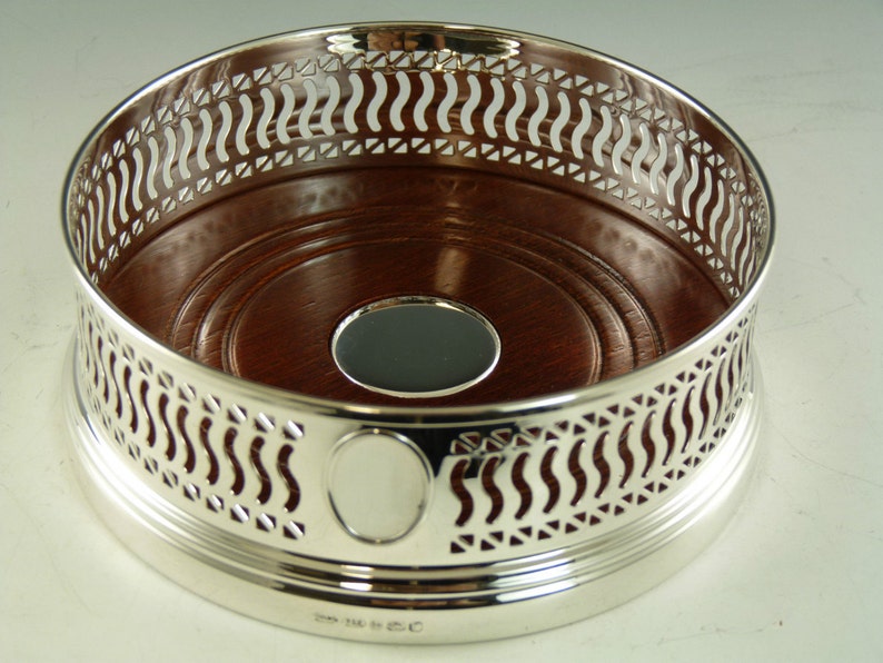 Boxed 3 1//2/" Solid Silver NEW Straight Sided COASTER
