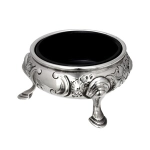 ANTYK - Srebrny kocioł SALT Pot - Znak zużycia - 1860