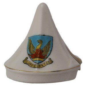 Arcadian China Crested WW1 Model of Bell Tent Tommies Bungalow CIRENCESTER Crest
