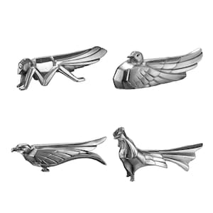 Early CHRISTOFLE - Eduard Marcel Sandoz - Set of 4 Art Deco Animal Knife Rests