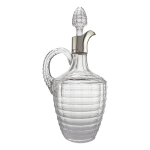 Antique - Silver and Crystal - JAMES POWELL Glass & ASPREY Claret Jug - 1907