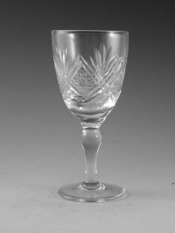 ST ANDREWS Cut Sherry Glass / Glasses 4 7/8" Thomas WEBB Crystal 