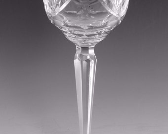 WATERFORD Crystal - ASHLING Cut - Hock WINE Glass / Glasses - 7 3/8"