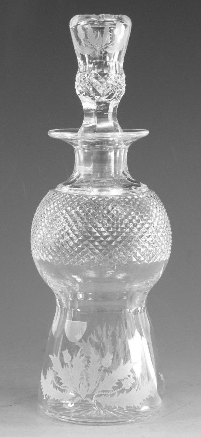 EDINBURGH Crystal THISTLE Cut Liqueur Decanter / Decanters Etsy UK