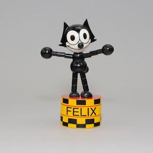 Vintage FELIX the CAT FTCP Inc Push up Wood & Plastic Puppet