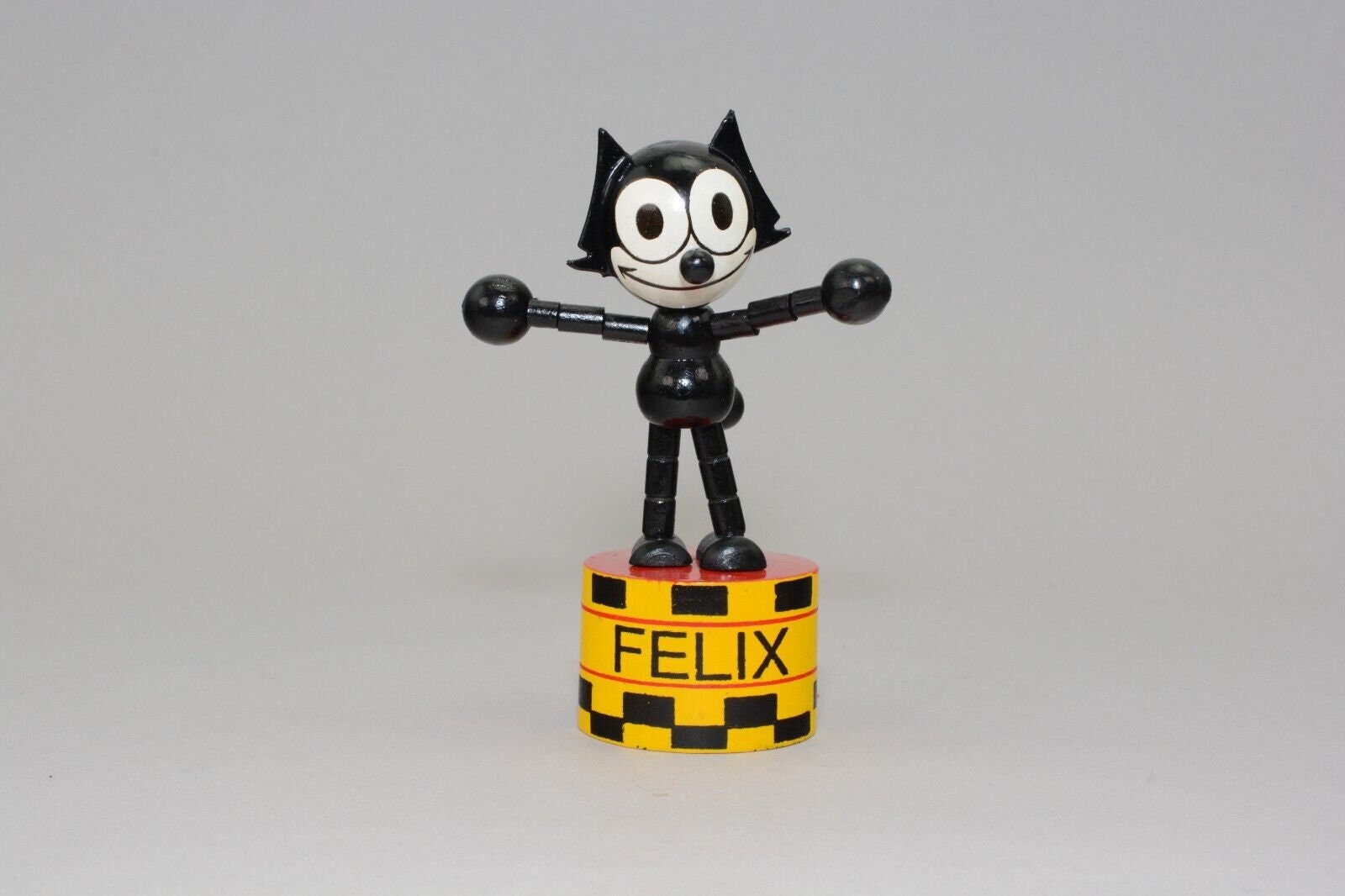 ビンテージフェリックス Felixプッシュアップ人形 Vintage FELIX the CAT FTCP Inc Push up Wood & Plastic Puppet