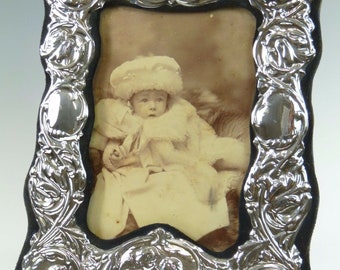 Sterling Silver - Edwardian Style Photo / Picture Frame - 8 1/2" tall - sf121