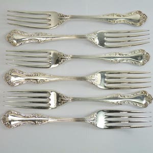 MAPPIN & WEBB Cutlery - RUSSELL Pattern - Dessert Forks - Set of 6
