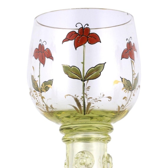 Bohemian / FRITZ HECKERT Roemer - Antique Enamelled - Set of 6