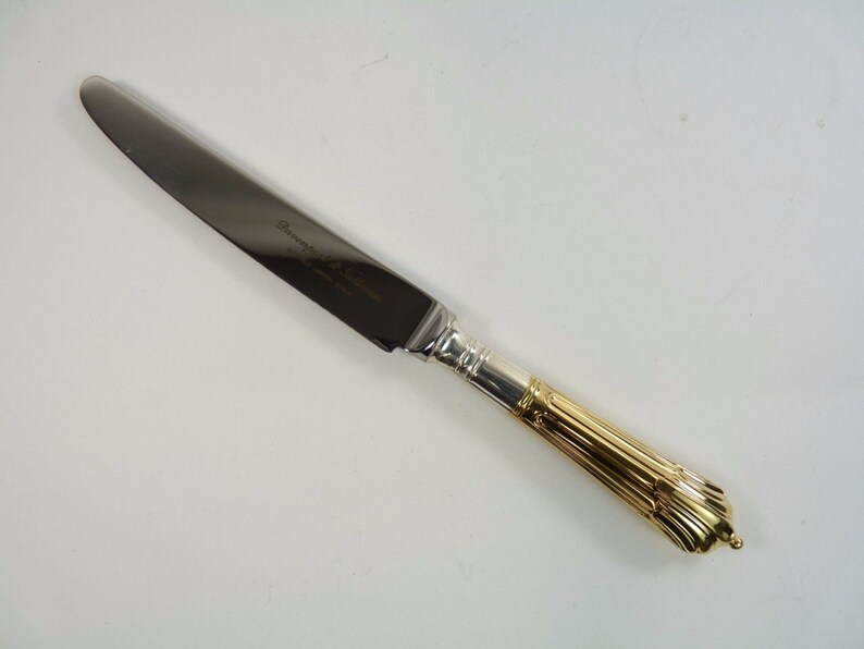 INKERMAN Silver Plate ALBANY Gold Dessert Knife / Knives Etsy