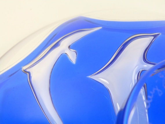【ORREFORS】 ドロップデザイン　ティアドロップ　クリスタルボウル ORREFORS Glass - Olle Alberius - DOLPHINS - Ariel Method Fruit