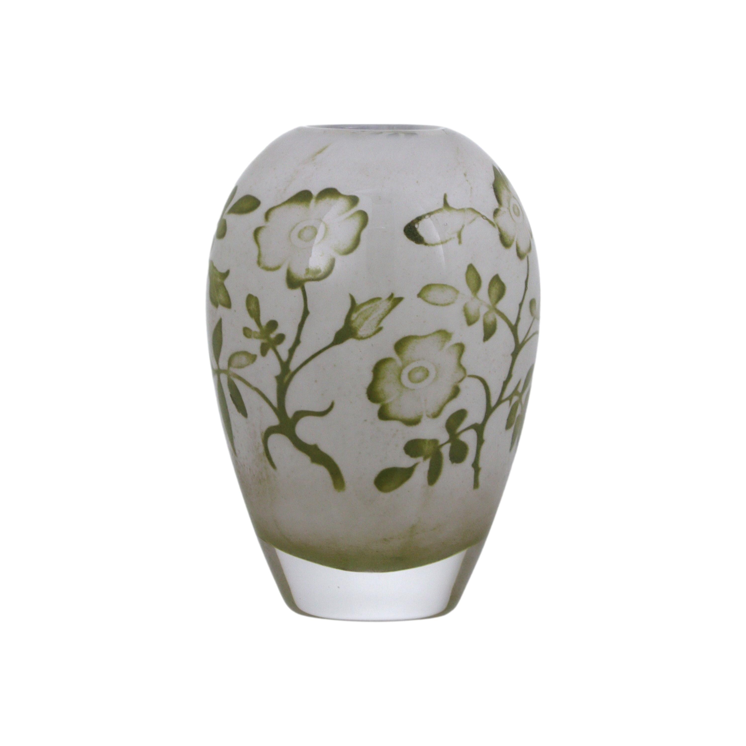 KOSTA BODA Glass Olle Brozen Sweden Floating FLOWERS ガラス花瓶