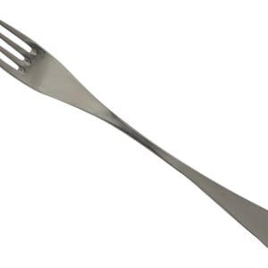 Peut inclure: Une fourchette en argent avec un manche long et fin et quatre dents.