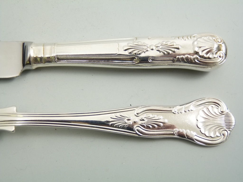 Grosvenor Plate EPNS. A1. 银メッキ刻印. 4本セット EPNS A1 Silver Plate Cutlery - KINGS Pattern - Soup Spoon / Spoons