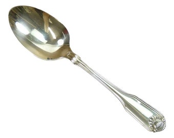 EPNS A1 Silver Plate Cutlery - FIDDLE THREAD and Shell Design - Dessert Spoon