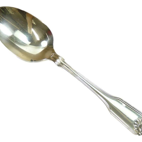 EPNS A1 Silver Plate Cutlery - FIDDLE THREAD and Shell Design - Dessert Spoon