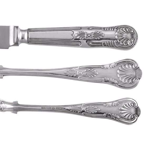 【未使用】マッピン&ウェッブ ディナーフォークキングスパターン6本 銀仕上げ。 未使用】マッピン&ウェッブ ディナーフォークキングスパターン6本 銀