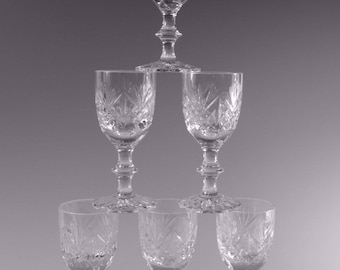 EDINBURGH Crystal - IONA Cut - Set of 6 Liqueur Glasses