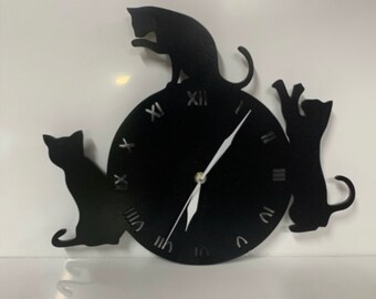 Horloge Murale Chat Etsy Horloge Murale Chat Etsy