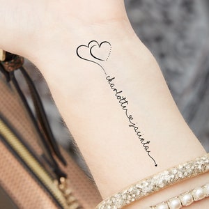 Custom Temporary Tattoo Women, Kids Names (Set of 3)