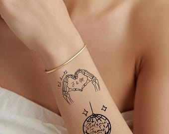 Tatuajes temporales de boda caprichosos: estación de flash moderna y personalizada