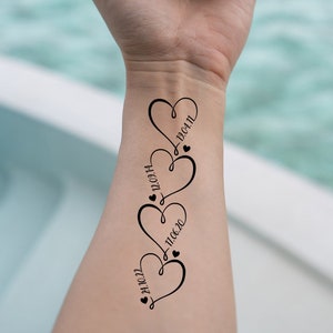 Tatuajes temporales personalizados con fechas de nacimiento para niños (juego de 3)