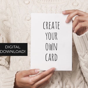 Custom Birthday Card Create Own Card Personalized Greeting | Etsy