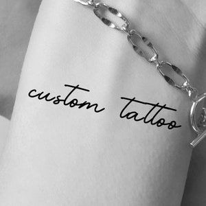 Custom Words Temporary Tattoo, Personalized (Set of 3)