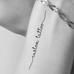 Custom Words Temporary Tattoo, Personalized (Set of 3)