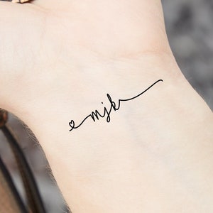 Tatuaje temporal personalizado con las iniciales de los hijos o nietos (juego de 3)