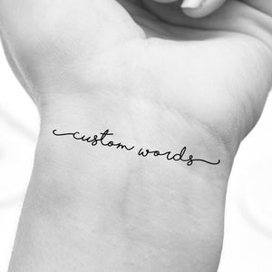 Custom Temporary Tattoo Women, Personalized (Set of 3)
