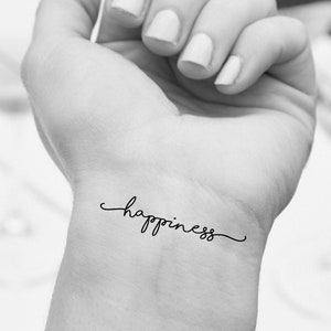 Temporary Tattoo Women, Happiness (Set of 3)