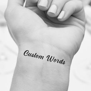 Custom Temporary Tattoo Women, Personalized Handwriting