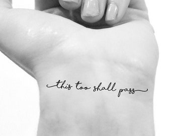 Temporary Tattoo Women, This Too Shall Pass (Set of 3)