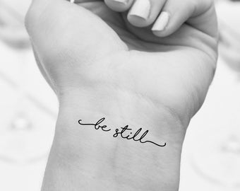 Temporary Tattoo Women Be Still set of 3 - Etsy Norway Temporary Tattoo Women Be Still set of 3 - Etsy Norway