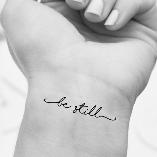 Temporary Tattoo Women Be Still set of 3 Etsy