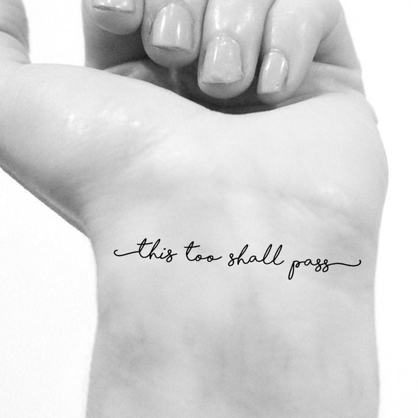 Temporary Tattoo Women, This Too Shall Pass (Set of 3)