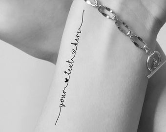 Tatuajes temporales personalizados para mujer u hombre (juego de 3)