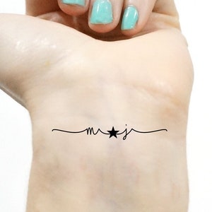 Tatuaje temporal personalizado de estrella (juego de 3)