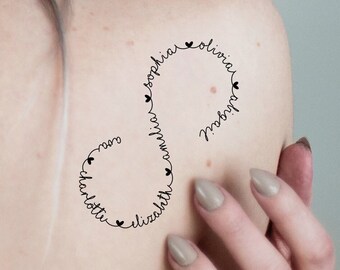 Custom Temporary Tattoo Women, Personalized (Set of 3)