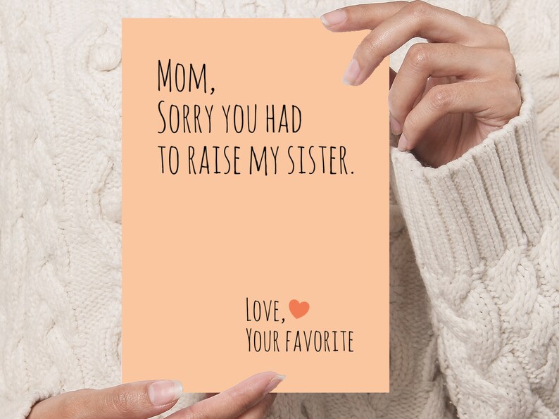 Funny Mothers Day Card PRINTABLE DOWNLOAD - Etsy
