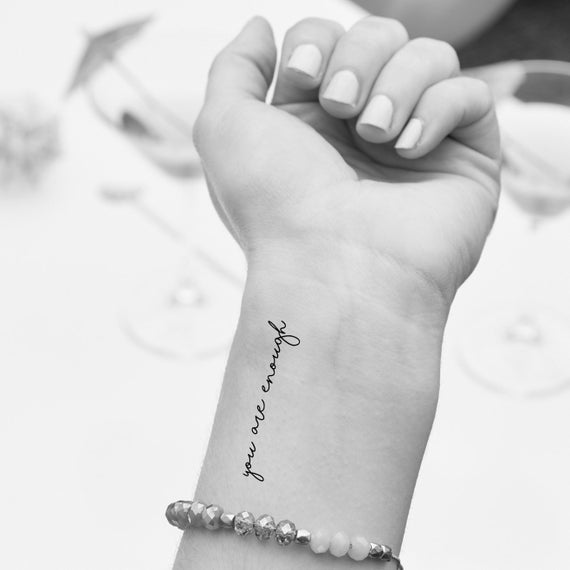 Temporary Tattoo Women You Are Enough set of 3 - Etsy Temporary Tattoo Women You Are Enough Set Of 3 - Etsy