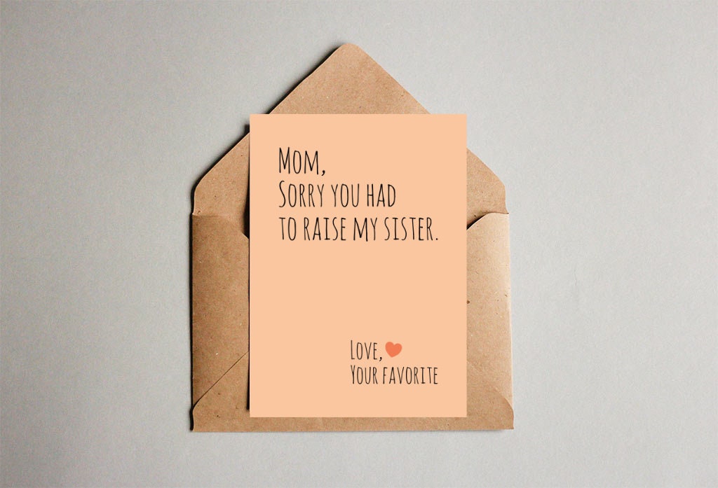 Funny Mothers Day Card PRINTABLE DOWNLOAD - Etsy