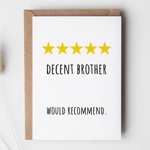 Funny Birthday Card Birthday Card For Brother Brother Etsy