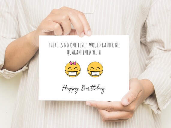 Quarantine Birthday Card Printable Funny Birthday Card for - Etsy