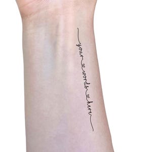 Custom Temporary Tattoos, Kids Names Personalized Designs Flash Tat Temp Sign Stickers Forearm Fonts Tiny Fake Word Long Lasting (Set of 3)