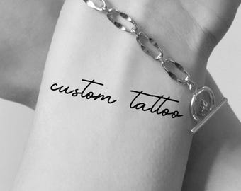 Tatuajes temporales personalizados, diseños de nombres personalizados (juego de 3)