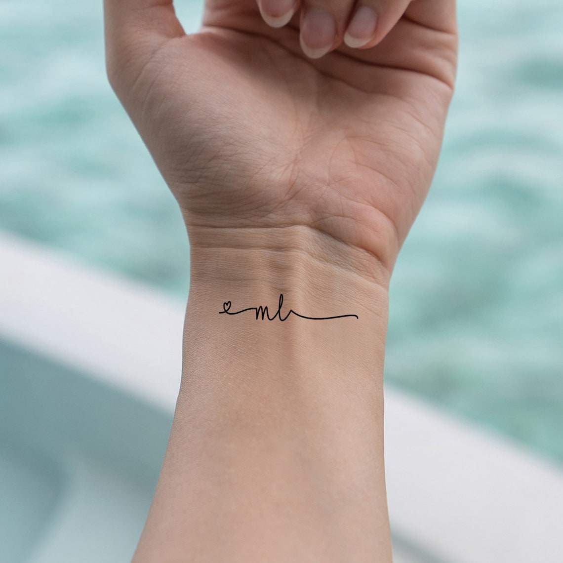 Custom Temporary Tattoo Women, Kids or Couple Initials (set of 3) - Etsy